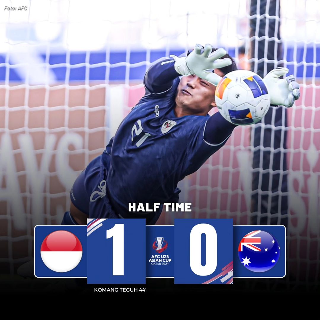 Kalah Penguasaan Bola, Indonesia U-23 Ungul 1-0 atas Australia di Babak Pertama