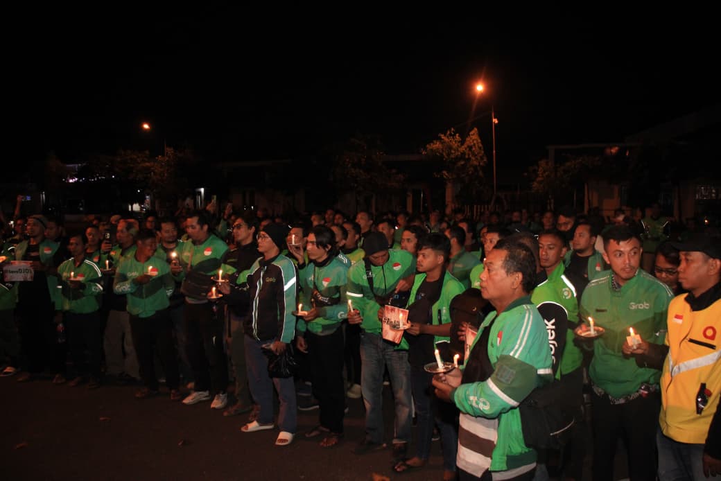 Ratusan Driver Ojol Tuban Datangi Polres Tuban, Ada Apa?