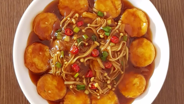 Resep Sat Set Hanya 5 Menit, Tumis Tofu Jamur Enoki untuk Menu Sahur