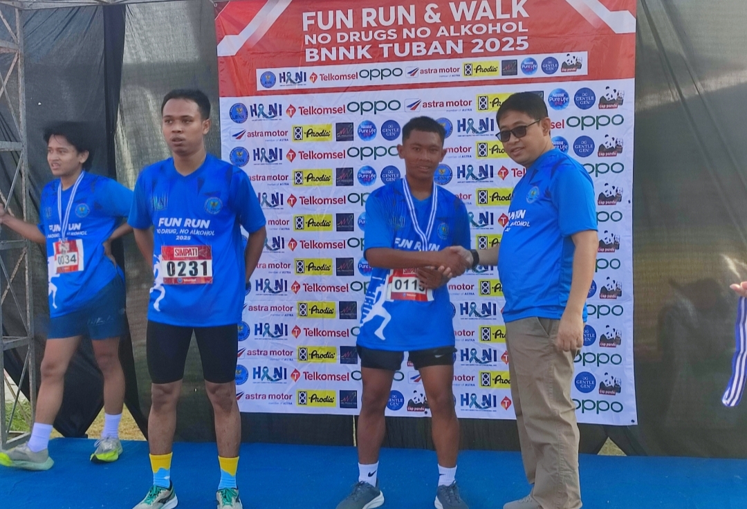 BNNK Tuban Ajak Masyarakat Jauhi Narkoba Lewat Fun Run dan Senam Massal