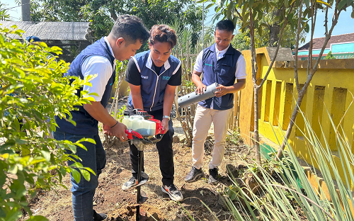 Pembukaan dan Sosialisasi Biopori, KKN 23 Ngepon Gandeng PT PMP